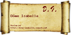 Döme Izabella névjegykártya